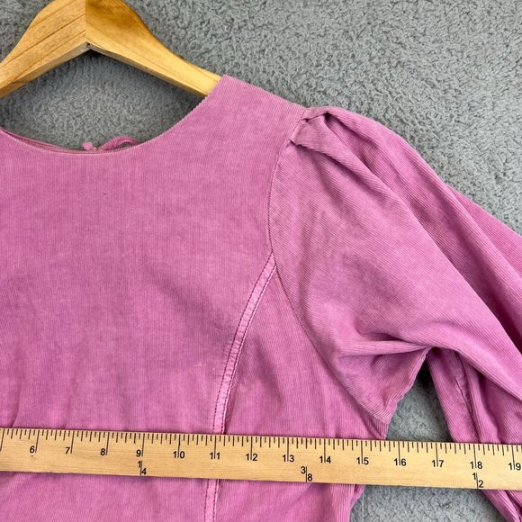 NWT Free People Pink Corduroy Starlight Mini Dress Size 0 - Picture 4 of 10